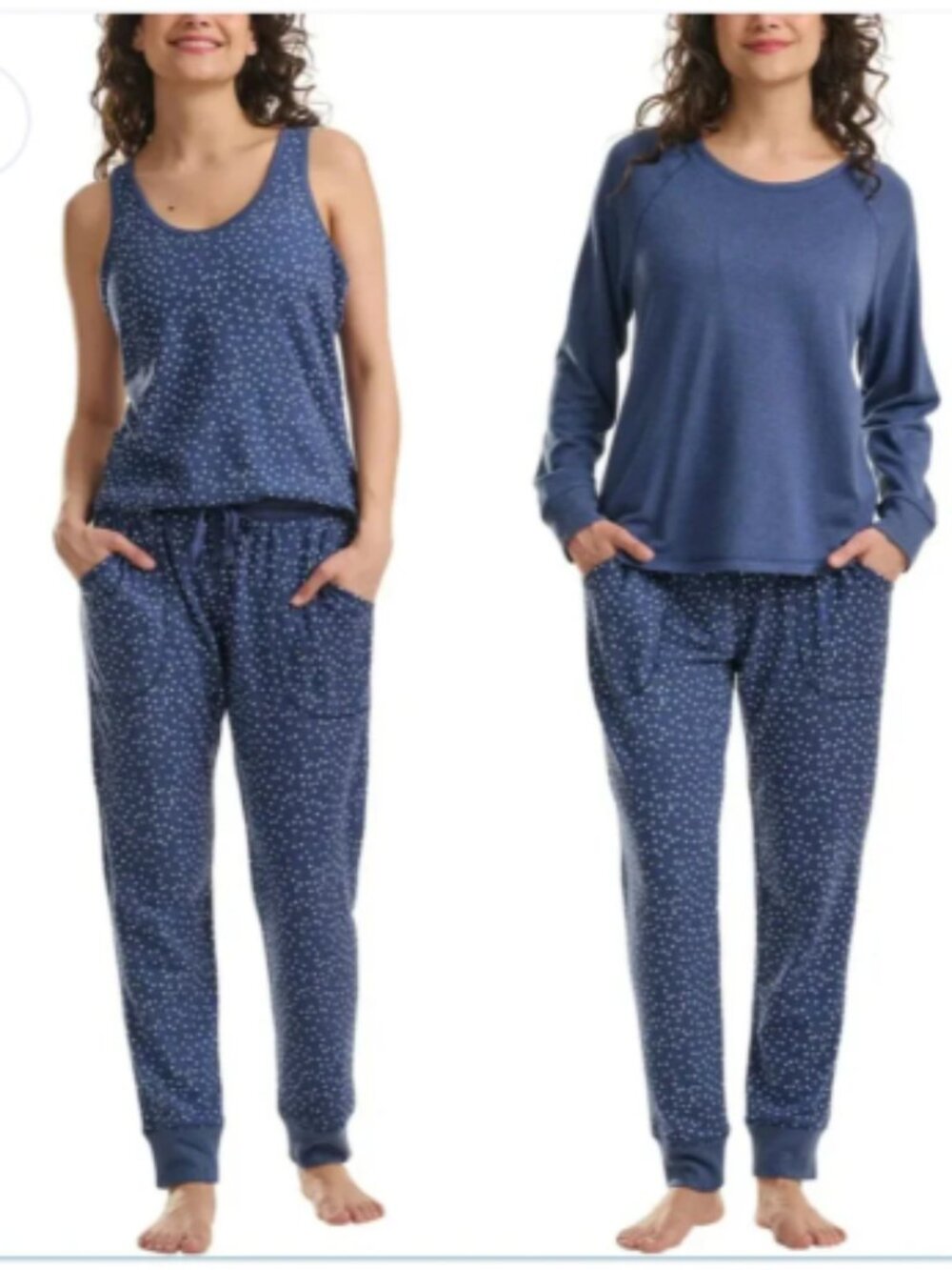 Live Love Lounge by Karen Neuburger Blue Polka Dot 3 Piece Lounge Set - M - NEW